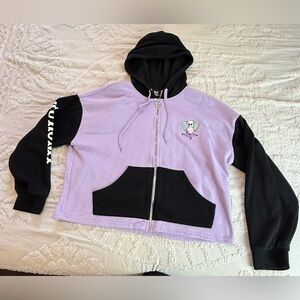 Kuromi Purple and Black Zip-Up Hoodie